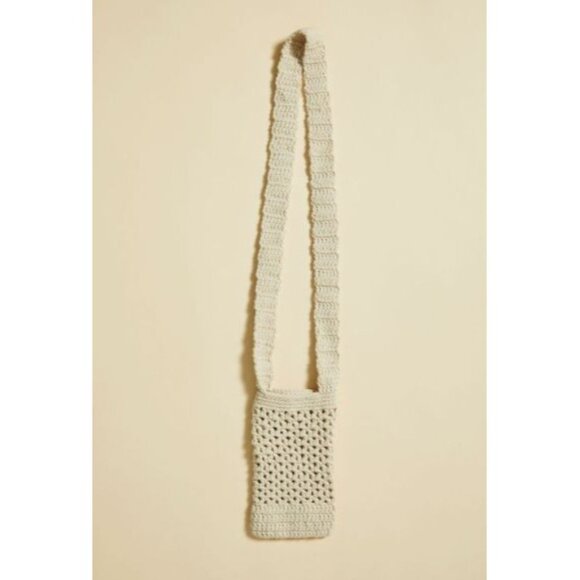 Hello Kitty Beige Crochet Crossbody Bag With Long Strap - Picture 5 of 8